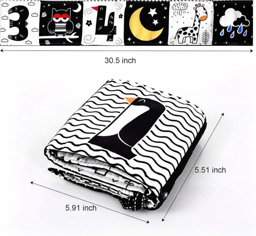 Newborn Toys Black And White High Contrast Baby Toys For 0-6  6-12 Months  Early Education Baby Book With Numbers  Weather And Animals Signs  Tummy Time Toys  Baby Registry Search Gifts  |  Car Seat & Stroller Toys All Toys Car Seat & Stroller Toys