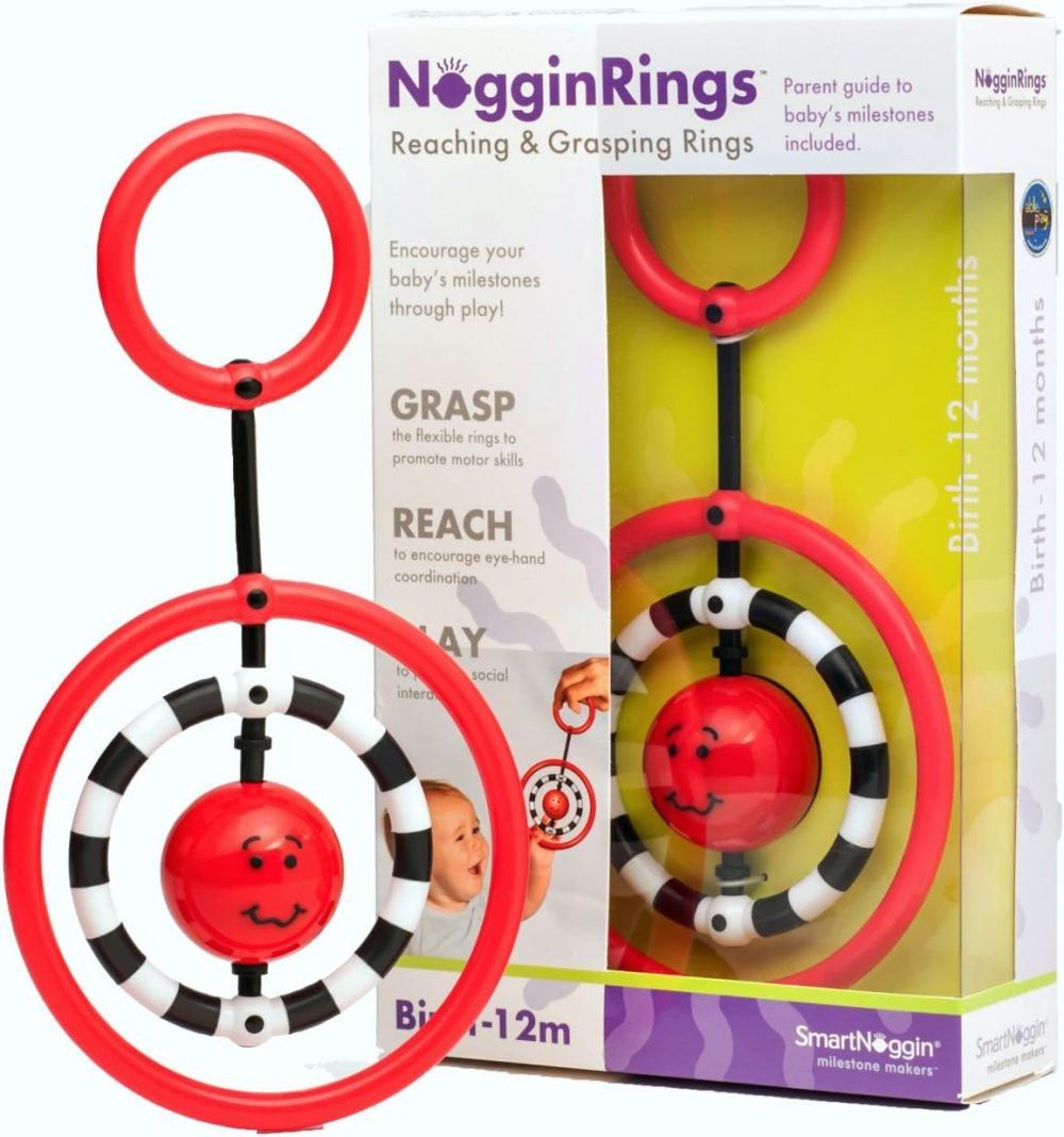 Nogginrings Reaching And Grasping Rings Toy For Baby Developmental Milestones  |  Rattles & Plush Rings All Toys Rattles & Plush Rings