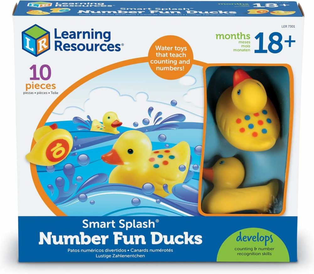 Number Fun Ducks – 10 Pieces  Ages 18+ Months Toddler Learning Toys  Preschool Toys  Toddler Bath Toys  Baby Bath Toys  |  Bath Toys All Toys Bath Toys