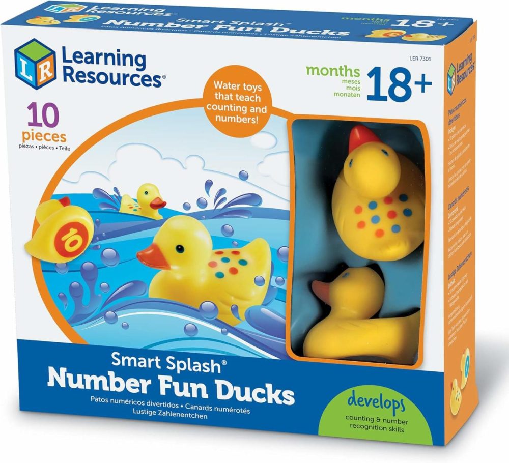 Number Fun Ducks – 10 Pieces  Ages 18+ Months Toddler Learning Toys  Preschool Toys  Toddler Bath Toys  Baby Bath Toys  |  Bath Toys All Toys Bath Toys