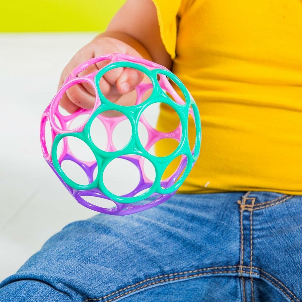 Oball Easy Grasp Classic Ball Infant Toy In Pink/Purple  Age Newborn And Up. 4 Inches  |  Balls All Toys Balls