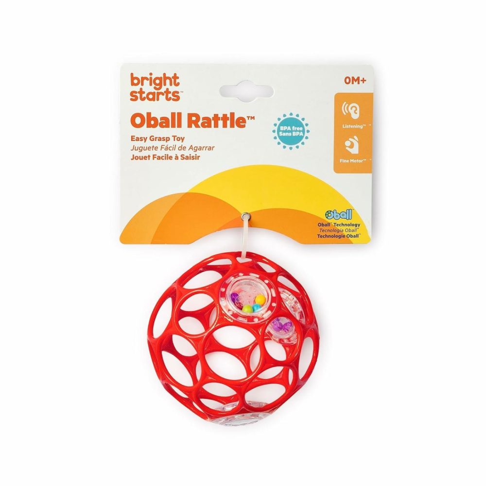 Oball Easy-Grasp Rattle Bpa-Free Infant Toy In Red  Age Newborn And Up  4 Inches  |  Rattles & Plush Rings All Toys Rattles & Plush Rings