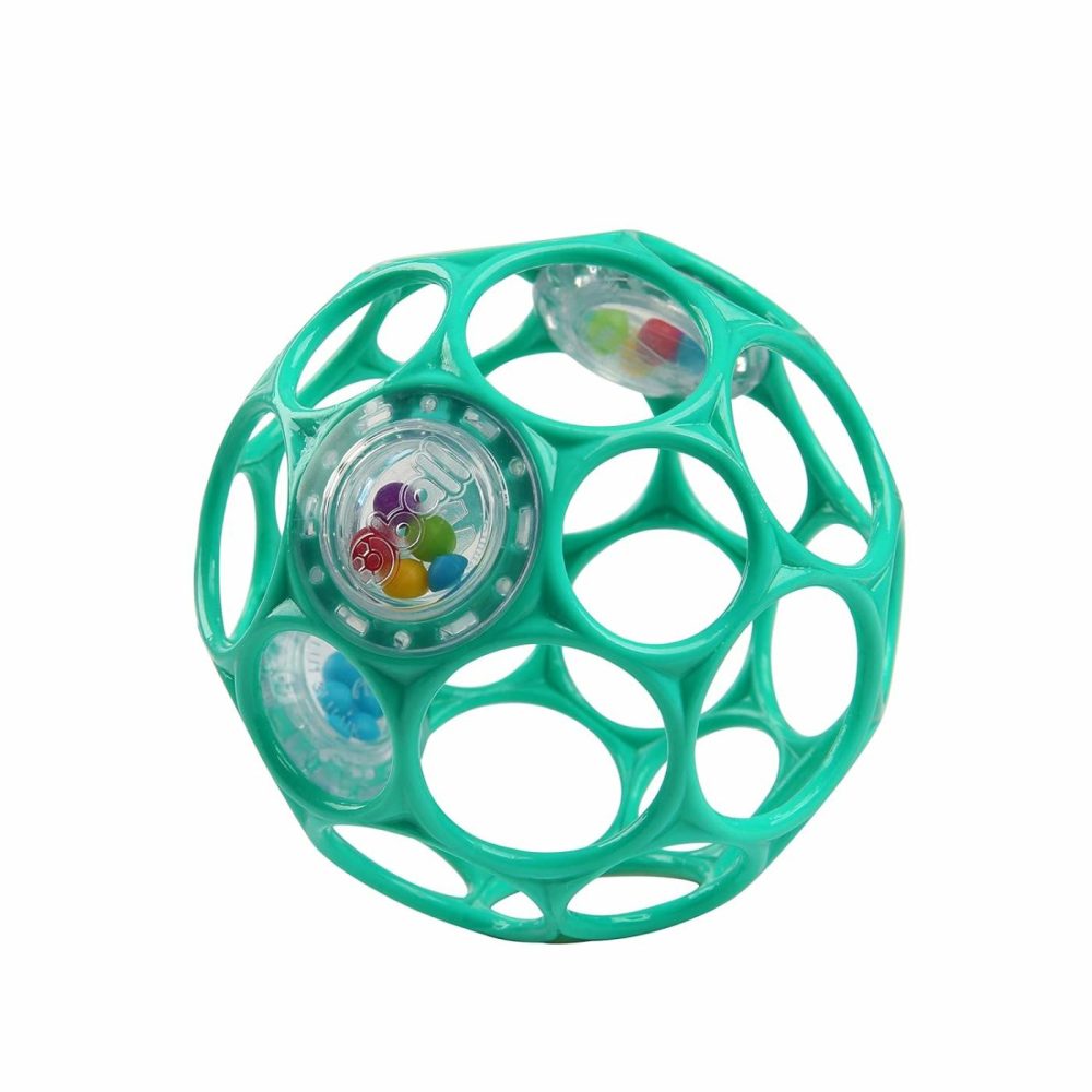 Oball Easy-Grasp Rattle Bpa-Free Infant Toy In Teal  Age Newborn And Up  4 Inches  |  Rattles & Plush Rings All Toys Rattles & Plush Rings