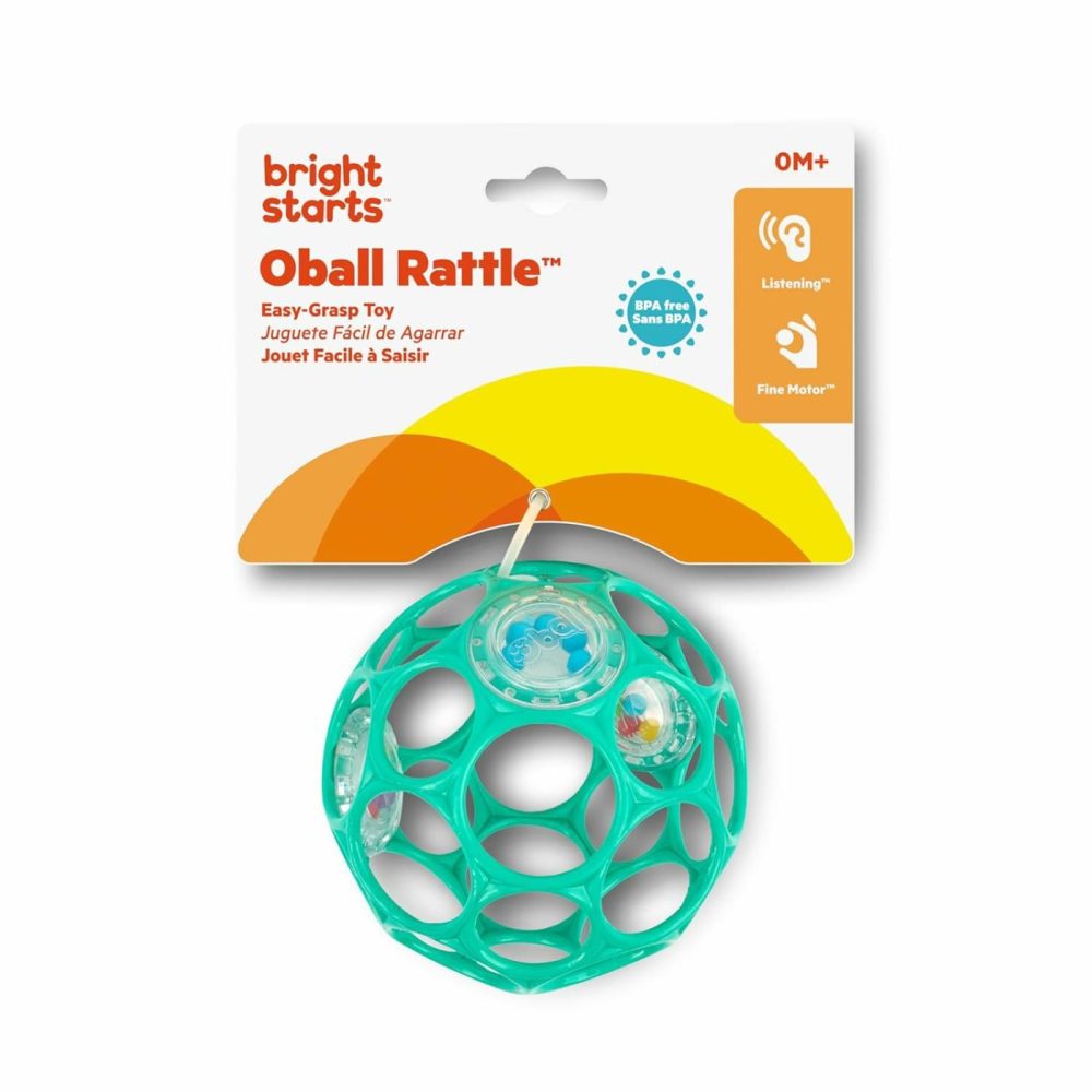 Oball Easy-Grasp Rattle Bpa-Free Infant Toy In Teal  Age Newborn And Up  4 Inches  |  Rattles & Plush Rings All Toys Rattles & Plush Rings