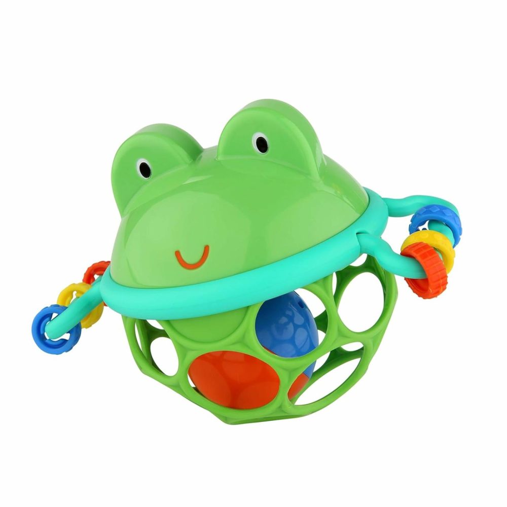 Oball Musical Toy  Jingle & Shake Pal  Bpa-Free Easy-Grasp Baby Rattle Toy  Ages Newborn+  |  Rattles & Plush Rings All Toys Green Frog