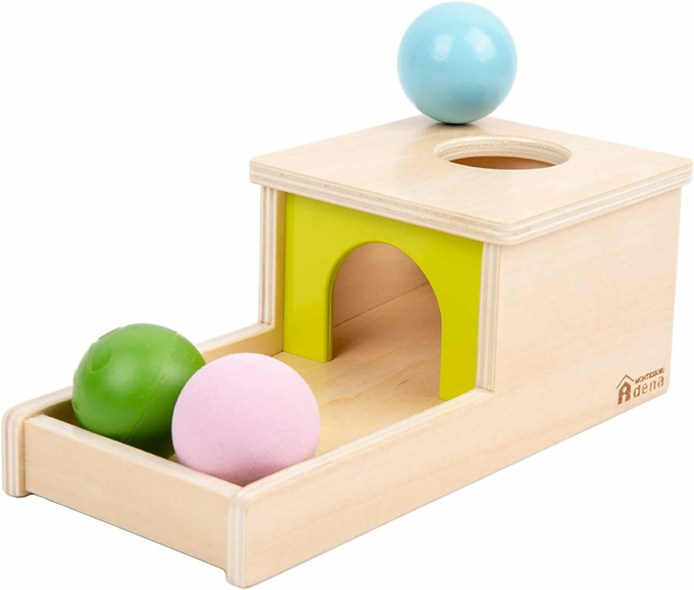 Object Permanence Box With Tray Three Balls Montessori Toys For 6-12 Months Baby 1 Year Old Infant Toddler (Small Box – Typical)  |  Sorting & Stacking Toys All Toys Sorting & Stacking Toys