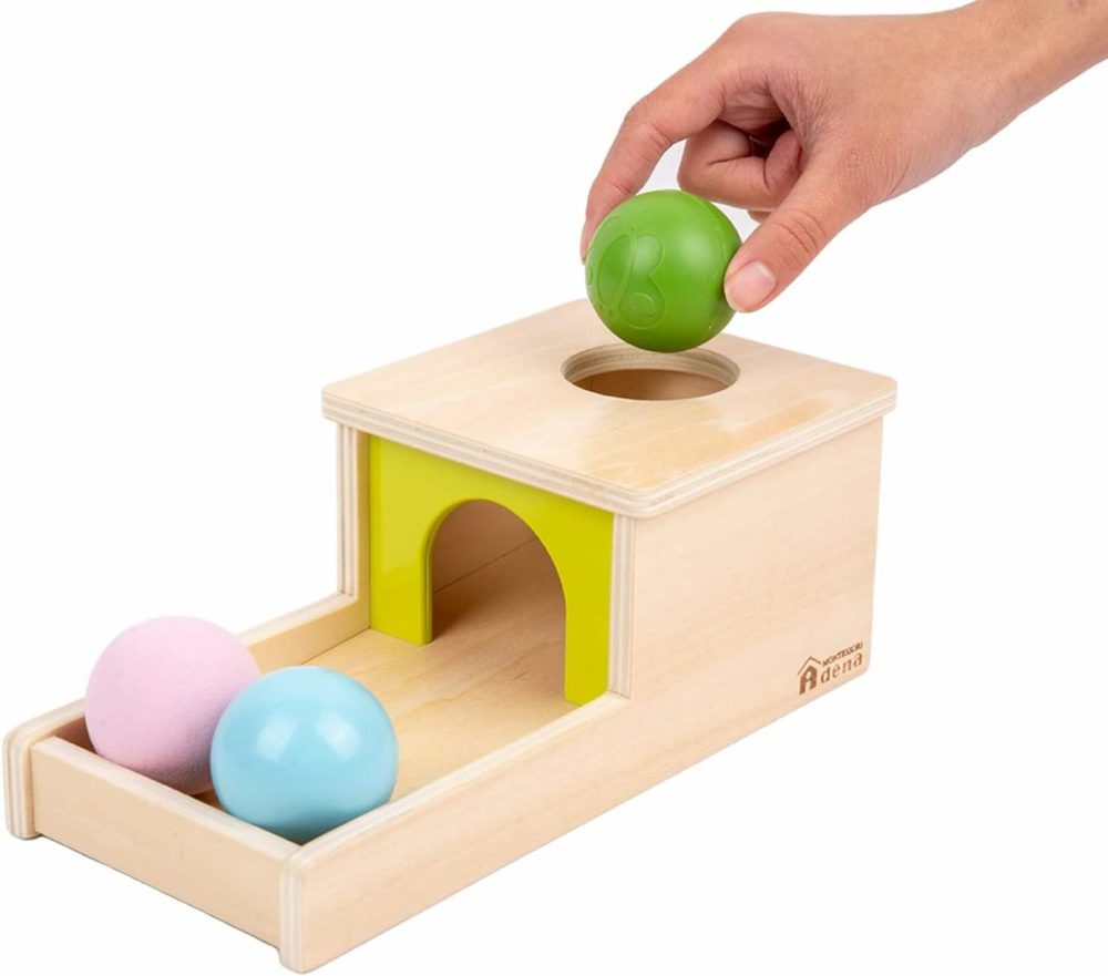 Object Permanence Box With Tray Three Balls Montessori Toys For 6-12 Months Baby 1 Year Old Infant Toddler (Small Box – Typical)  |  Sorting & Stacking Toys All Toys Sorting & Stacking Toys