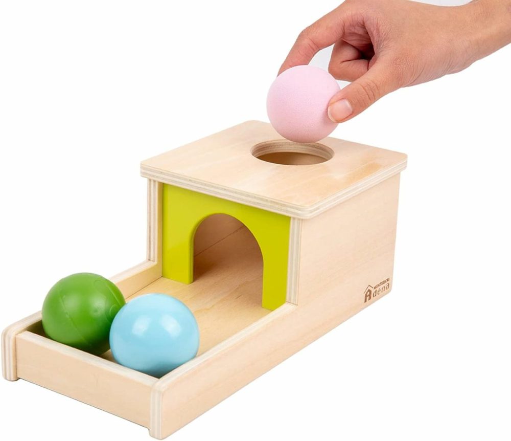 Object Permanence Box With Tray Three Balls Montessori Toys For 6-12 Months Baby 1 Year Old Infant Toddler (Small Box – Typical)  |  Sorting & Stacking Toys All Toys Sorting & Stacking Toys