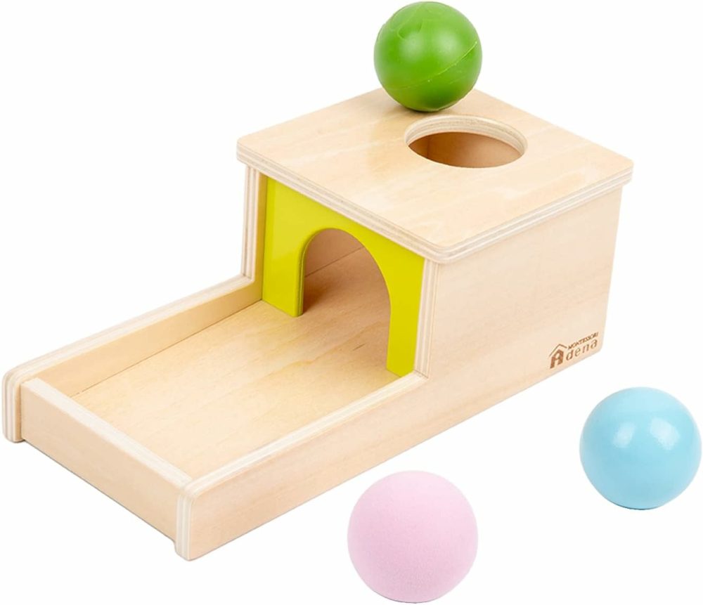 Object Permanence Box With Tray Three Balls Montessori Toys For 6-12 Months Baby 1 Year Old Infant Toddler (Small Box – Typical)  |  Sorting & Stacking Toys All Toys Sorting & Stacking Toys