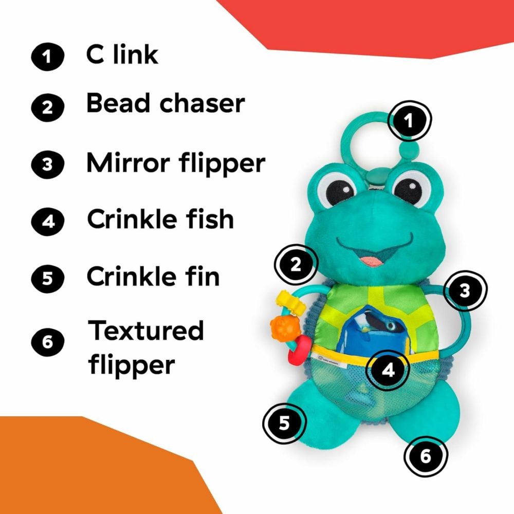 Ocean Explorers Neptune’s Sensory Sidekick Activity Plush Toy For Ages 0 Months And Up  |  Car Seat & Stroller Toys All Toys Car Seat & Stroller Toys