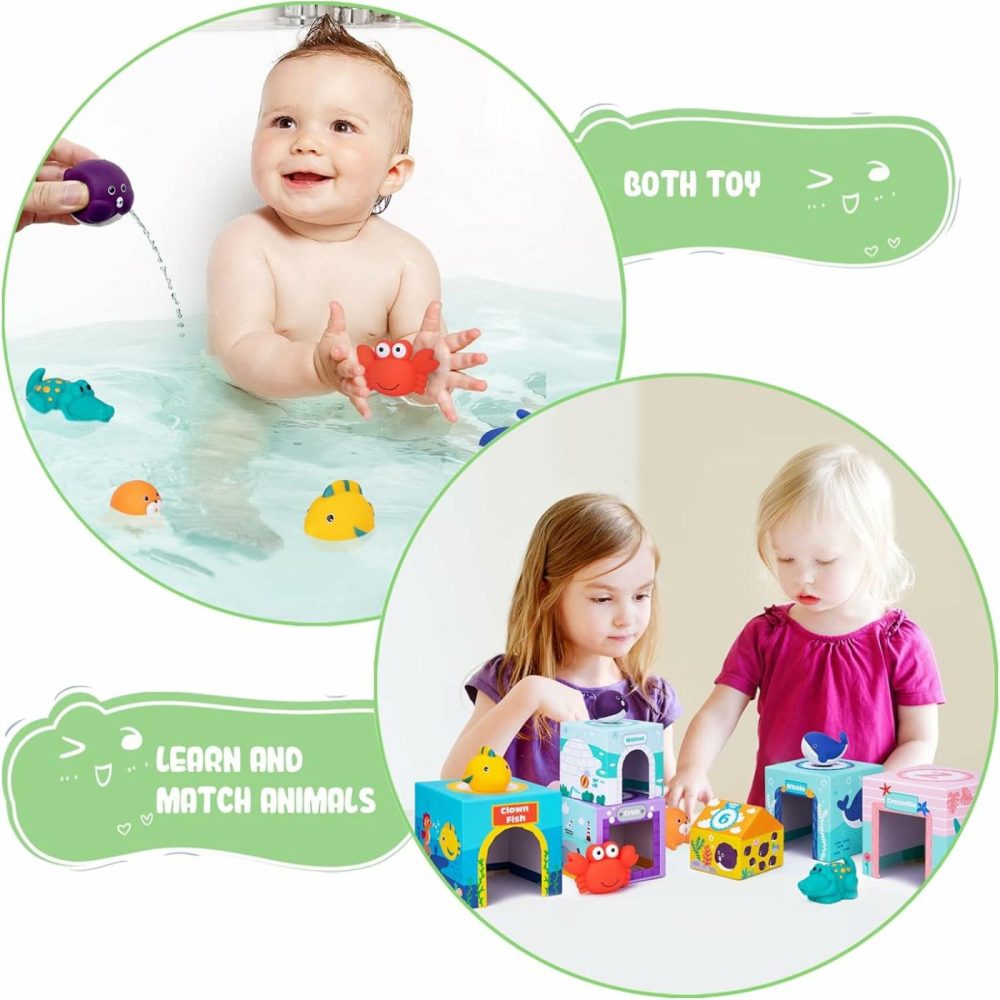 Ocean Sorting & Stacking Toys For Toddlers 1-3 – Educational Number Blocks Toys With Bathtub Toys For Boys & Girls – Our Montessori Toys For Toddlers 1 Year Old To 3 Year Old Make A Great Gift  |  Sorting & Stacking Toys All Toys Sorting & Stacking Toys