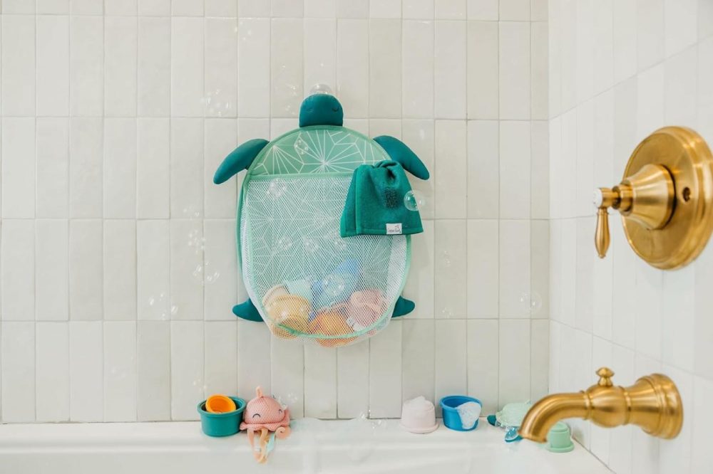 Oceana Bath Toy Organizer With Suction Cups By : Extra-Large Mesh Bath Toy Holder For Bathtub  Quick-Dry Bath Toy Storage Net  Convenient Bath Toy Net For Tub – Wade  |  Bath Toys All Toys Bath Toys