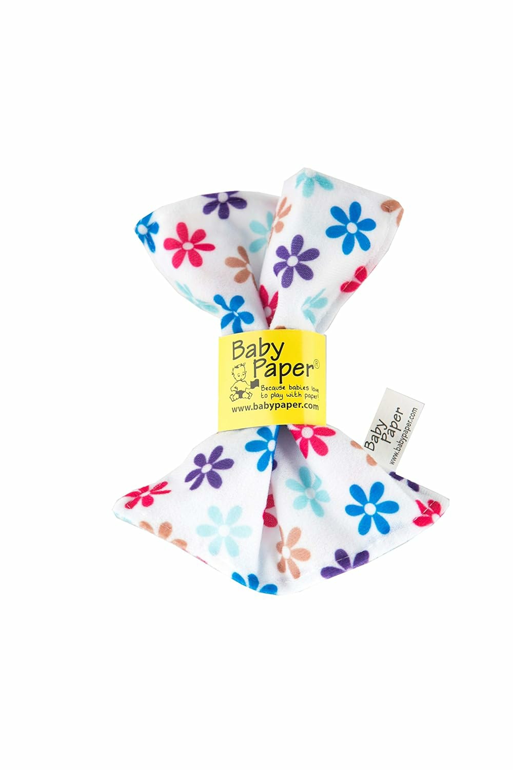 Original Crinkle Teether & Sensory Toy For Babies & Infants | Flower Print | Non-Toxic  Washable | Great For Baby Showers  |  Teethers All Toys Teethers