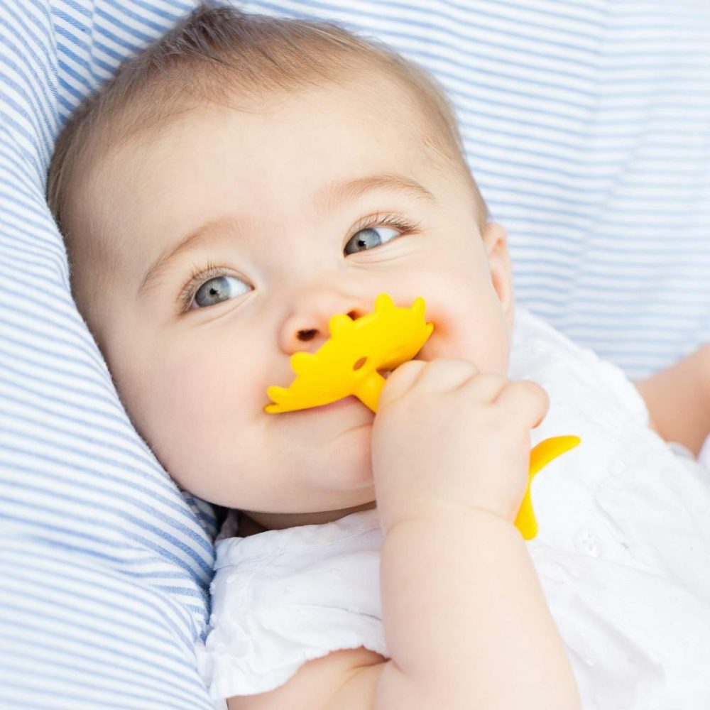 Original Teethin Smart Ez Grip Star Teether And Sensory Toy For Babies And Toddlers. Bpa Free Teether Yellow  |  Teethers All Toys Teethers