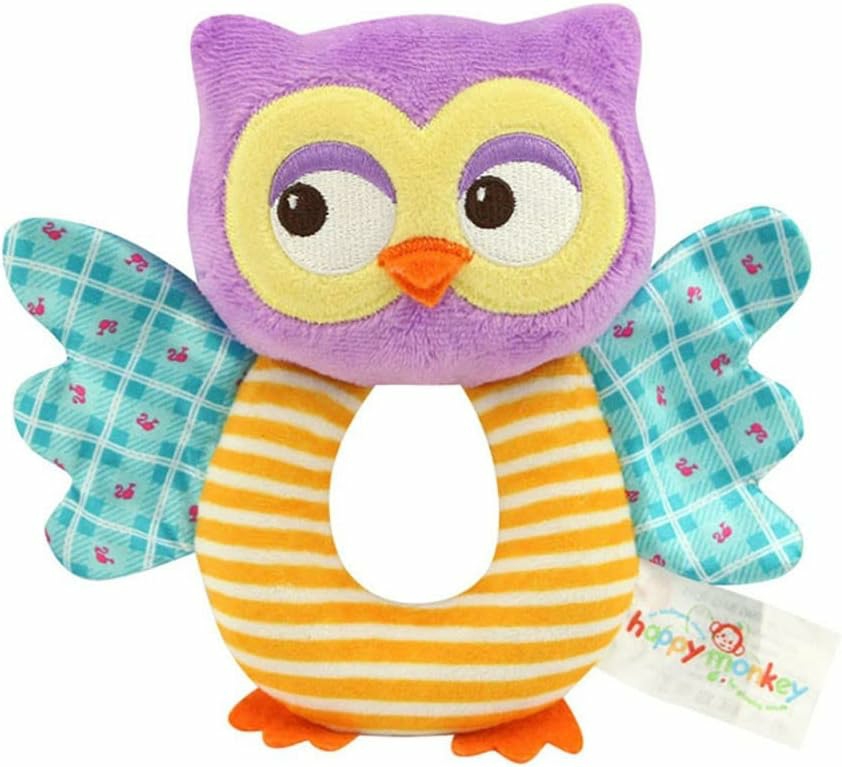 Owl Soft Rattle Toy For Over 0 Months  |  Rattles & Plush Rings All Toys Rattles & Plush Rings