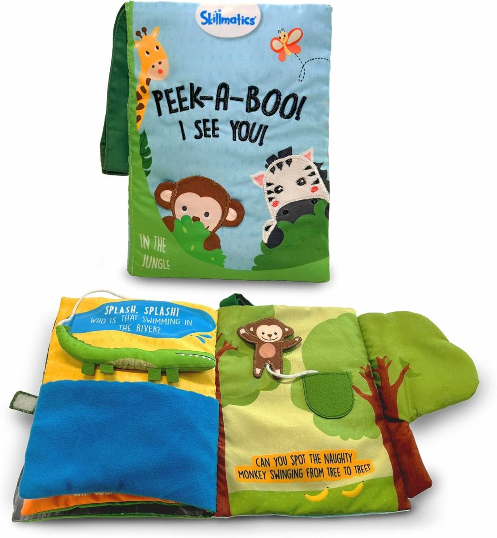 Peek-A-Boo Jungle Book – Soft Cloth Book For Baby  Infant & Toddler Toys  Crinkle Pages For Sensory Play  Gifts For Ages 6 Months And Up  |  Sorting & Stacking Toys All Toys Sorting & Stacking Toys