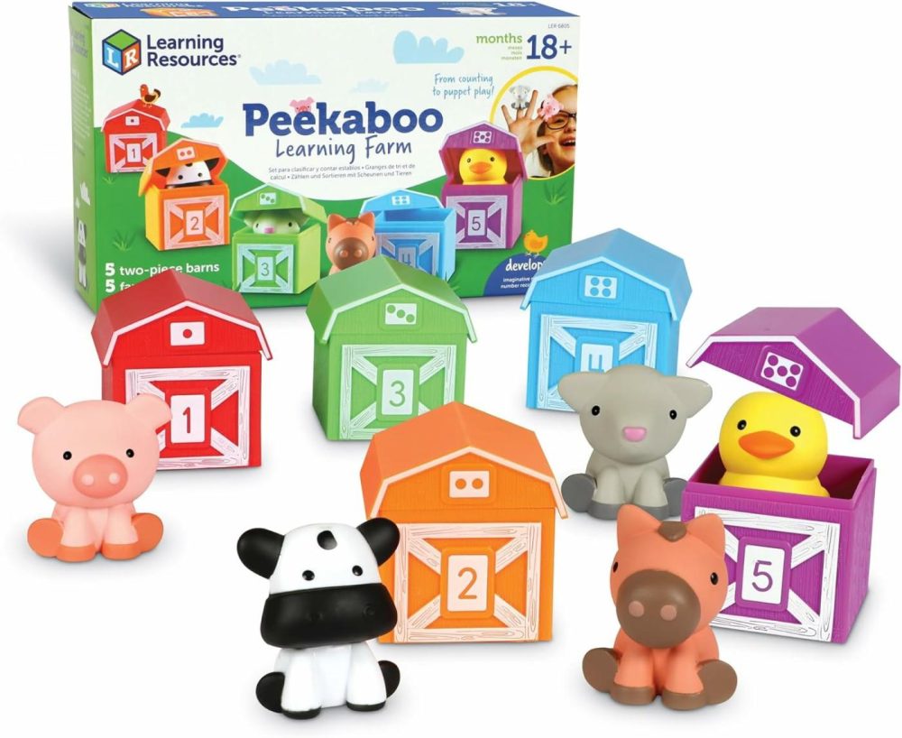 Peekaboo Learning Farm – 10 Pieces  Ages 18+ Months Toddler Learning Toys  Counting And Sorting Toys  Farm Animals Toys  |  Sorting & Stacking Toys All Toys Sorting & Stacking Toys