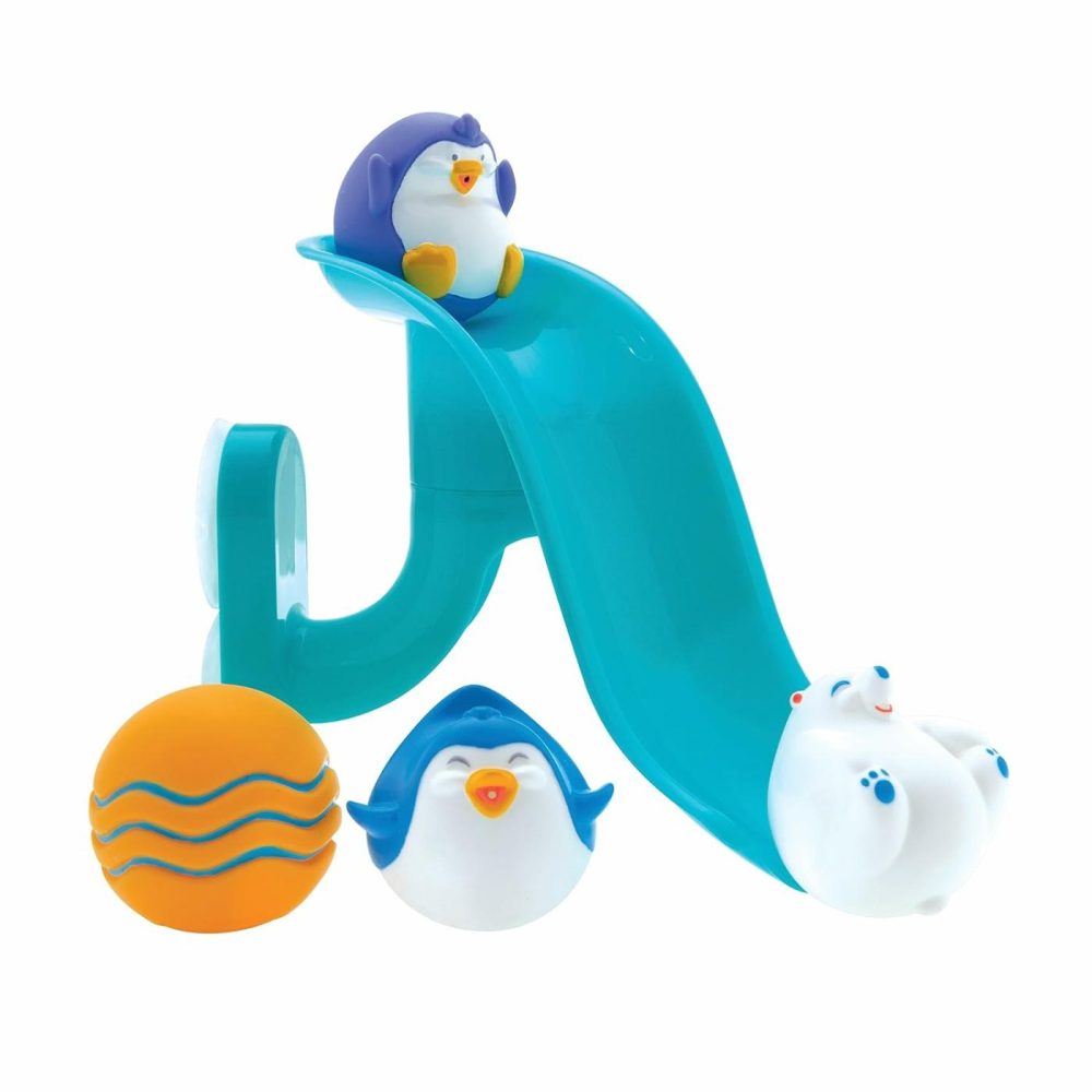 Penguin Slide Bath Toy Play Set With 4 Bath Squirters – Baby Bath Toys For Boys And Girls 12+ Months – Suction Cup Toy Attaches To Shower Wall  |  Bath Toys All Toys Bath Toys