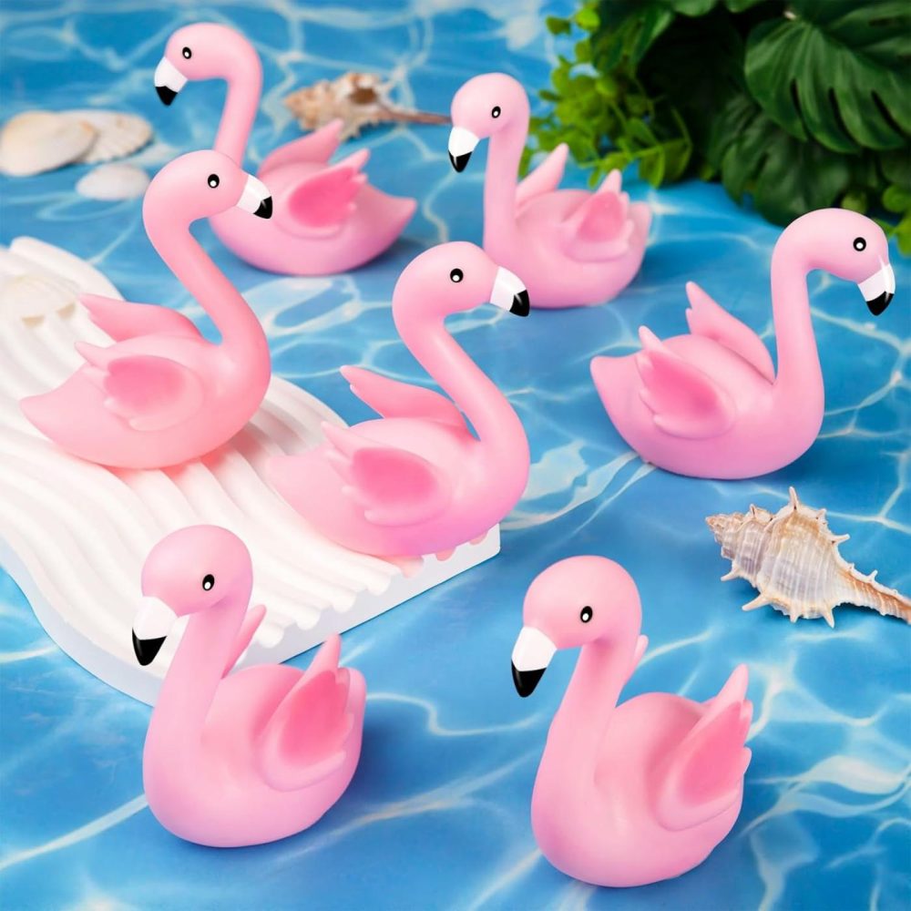 Pink Flamingo Rubber Duckies  12Pcs Bulk Flamingo Bath Toys For Kids Small Flamingo Rubber Duck Cake Decorations  Birthday Gifts  Classroom Prizes  |  Bath Toys All Toys Bath Toys