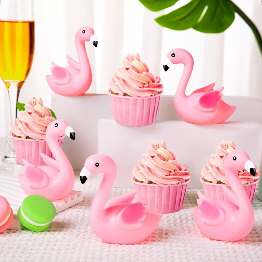 Pink Flamingo Rubber Duckies  12Pcs Bulk Flamingo Bath Toys For Kids Small Flamingo Rubber Duck Cake Decorations  Birthday Gifts  Classroom Prizes  |  Bath Toys All Toys Bath Toys