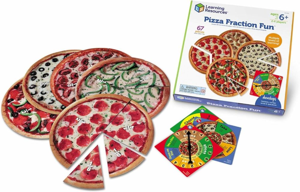 Pizza Fraction Fun Game  13 Fraction Pizzas  67 Piece Game  Ages 6+  |  Board Games All Toys Board Games