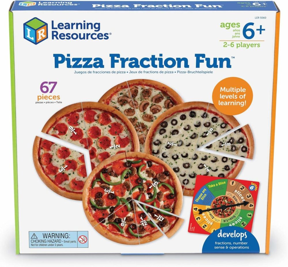 Pizza Fraction Fun Game  13 Fraction Pizzas  67 Piece Game  Ages 6+  |  Board Games All Toys Board Games