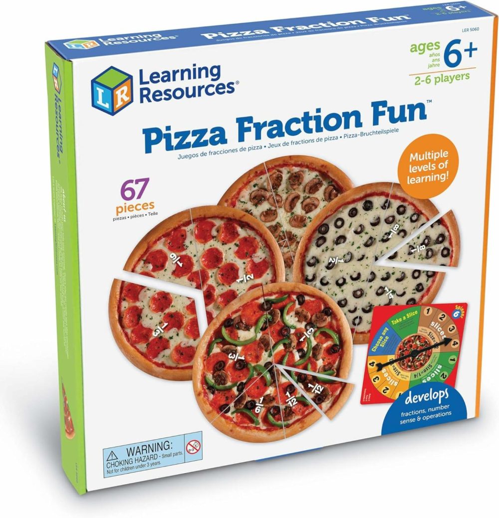 Pizza Fraction Fun Game  13 Fraction Pizzas  67 Piece Game  Ages 6+  |  Board Games All Toys Board Games