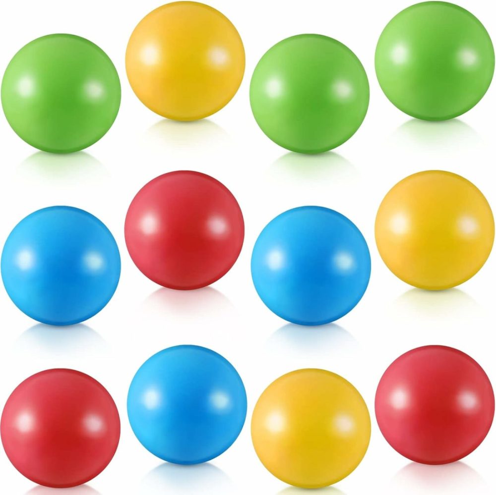 Plastic Balls Multi Colored Replacement Toy Balls Crush Proof Bulldozer Balls Soft Plastic Air Filled Ocean Balls For Toddlers 1.75 Inch Balls Toys (12 Pieces)  |  Balls All Toys Balls