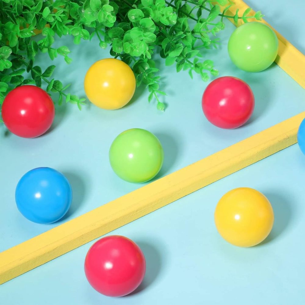 Plastic Balls Multi Colored Replacement Toy Balls Crush Proof Bulldozer Balls Soft Plastic Air Filled Ocean Balls For Toddlers 1.75 Inch Balls Toys (12 Pieces)  |  Balls All Toys Balls