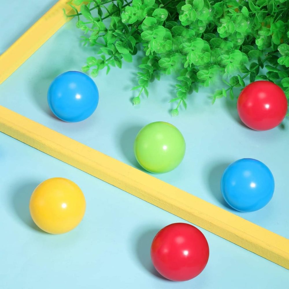 Plastic Balls Multi Colored Replacement Toy Balls Crush Proof Bulldozer Balls Soft Plastic Air Filled Ocean Balls For Toddlers 1.75 Inch Balls Toys (6 Pieces)  |  Balls All Toys Balls