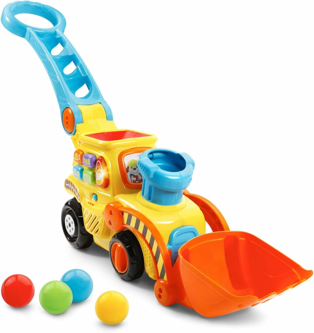 Pop-A-Balls Push & Pop Bulldozer,Yellow  |  Push & Pull Toys All Toys Push & Pull Toys