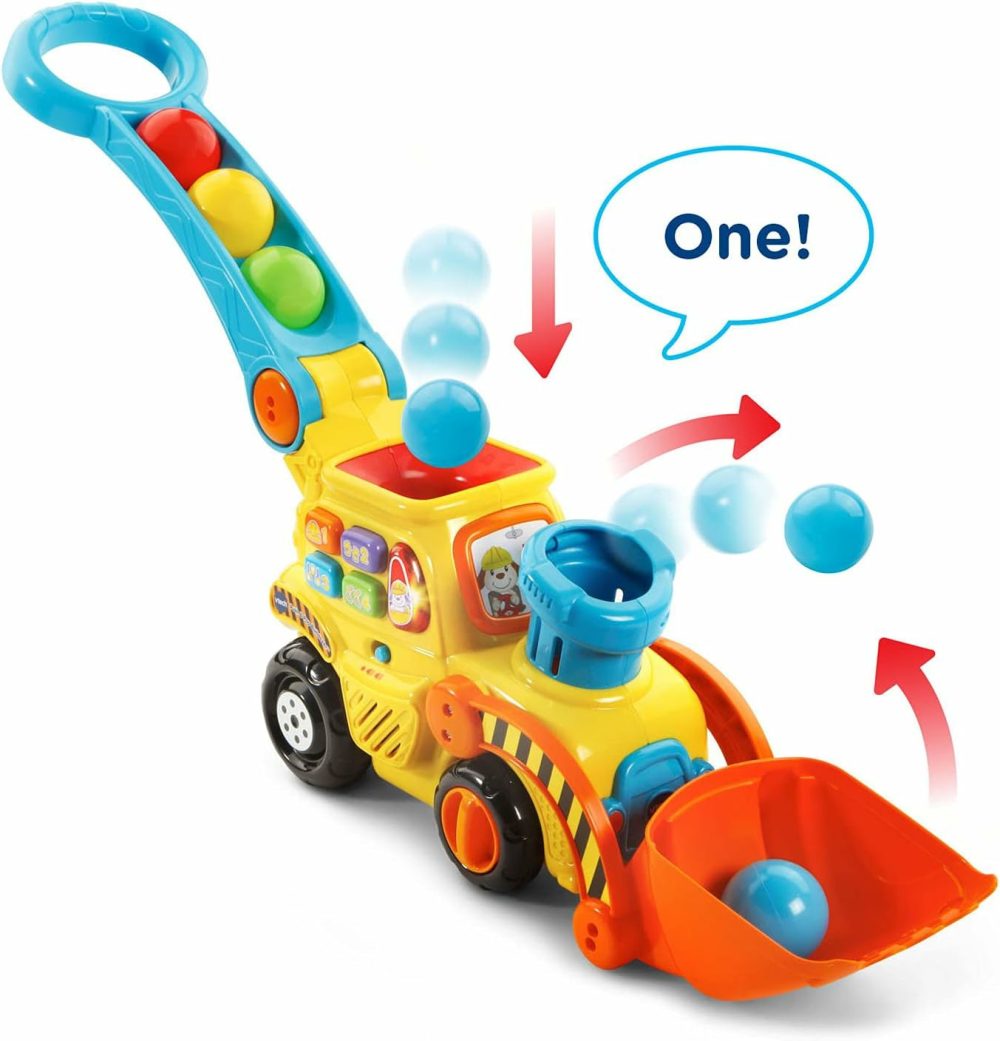 Pop-A-Balls Push & Pop Bulldozer,Yellow  |  Push & Pull Toys All Toys Push & Pull Toys