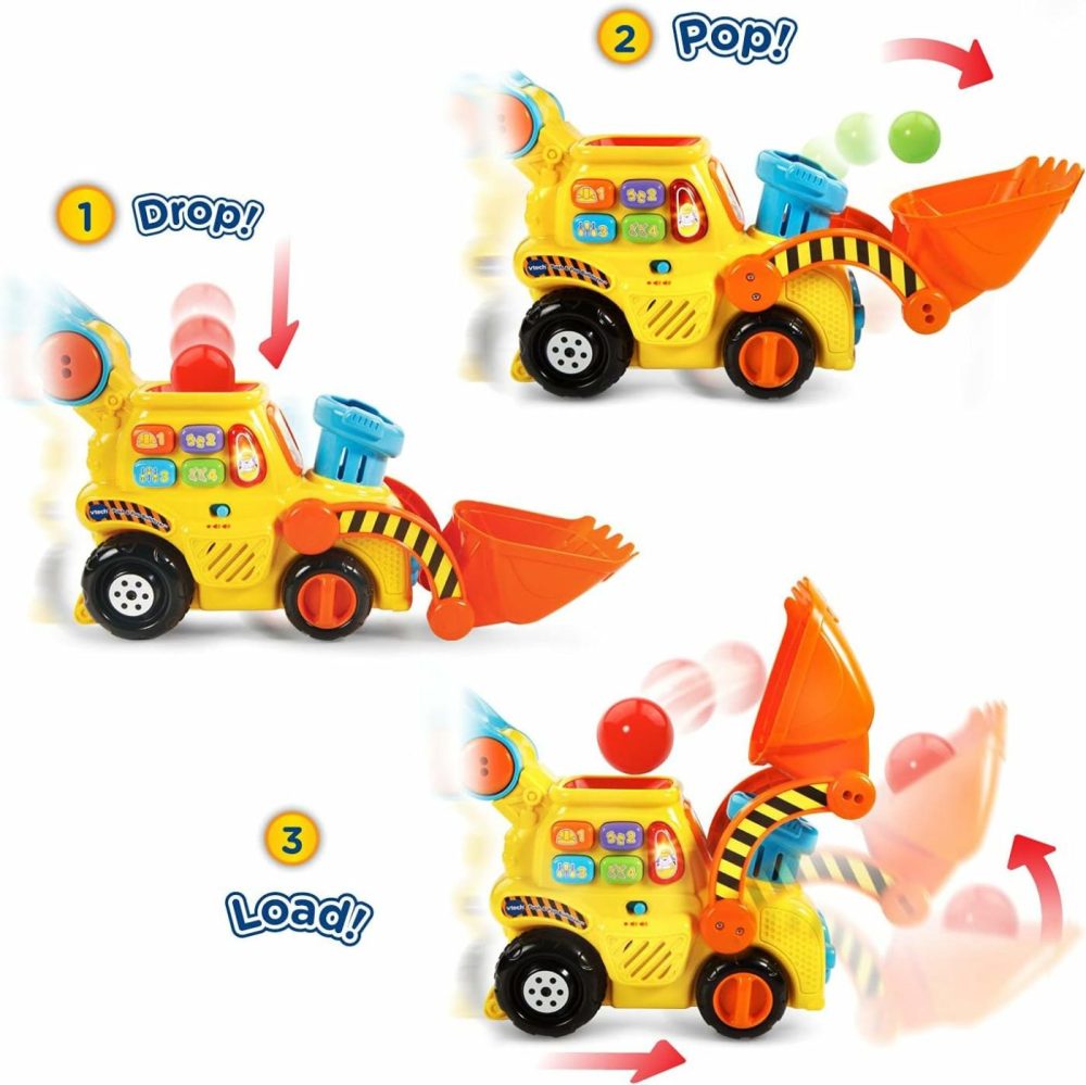 Pop-A-Balls Push & Pop Bulldozer,Yellow  |  Push & Pull Toys All Toys Push & Pull Toys