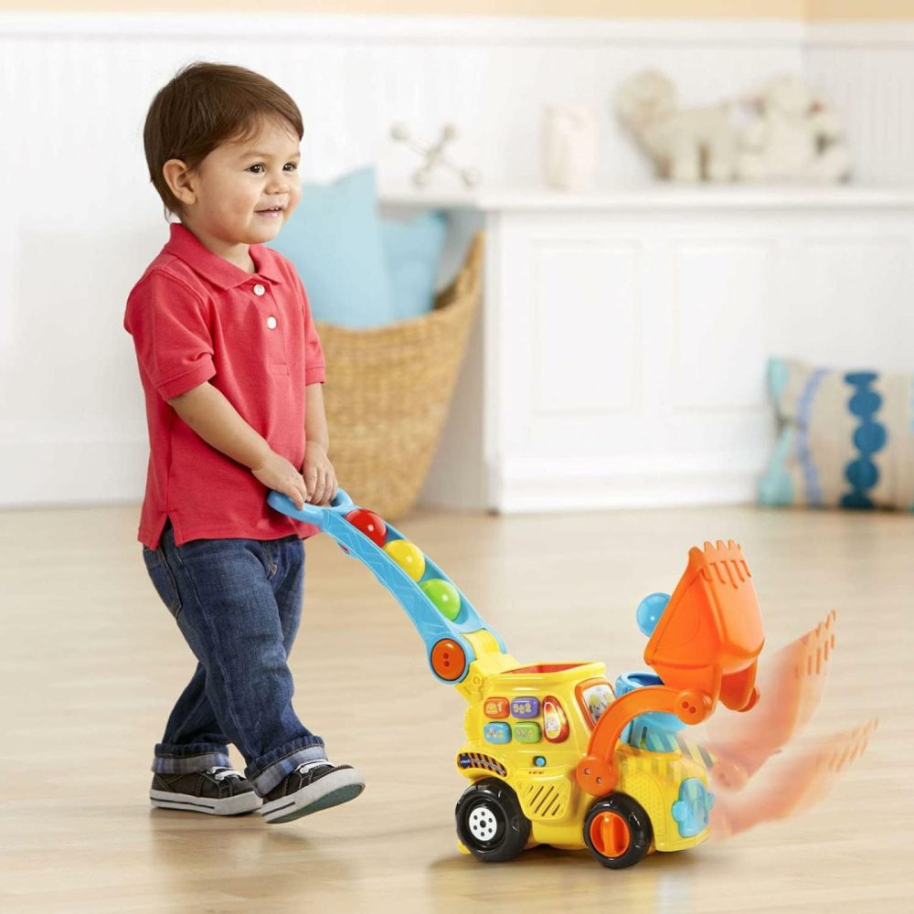 Pop-A-Balls Push & Pop Bulldozer,Yellow  |  Push & Pull Toys All Toys Push & Pull Toys