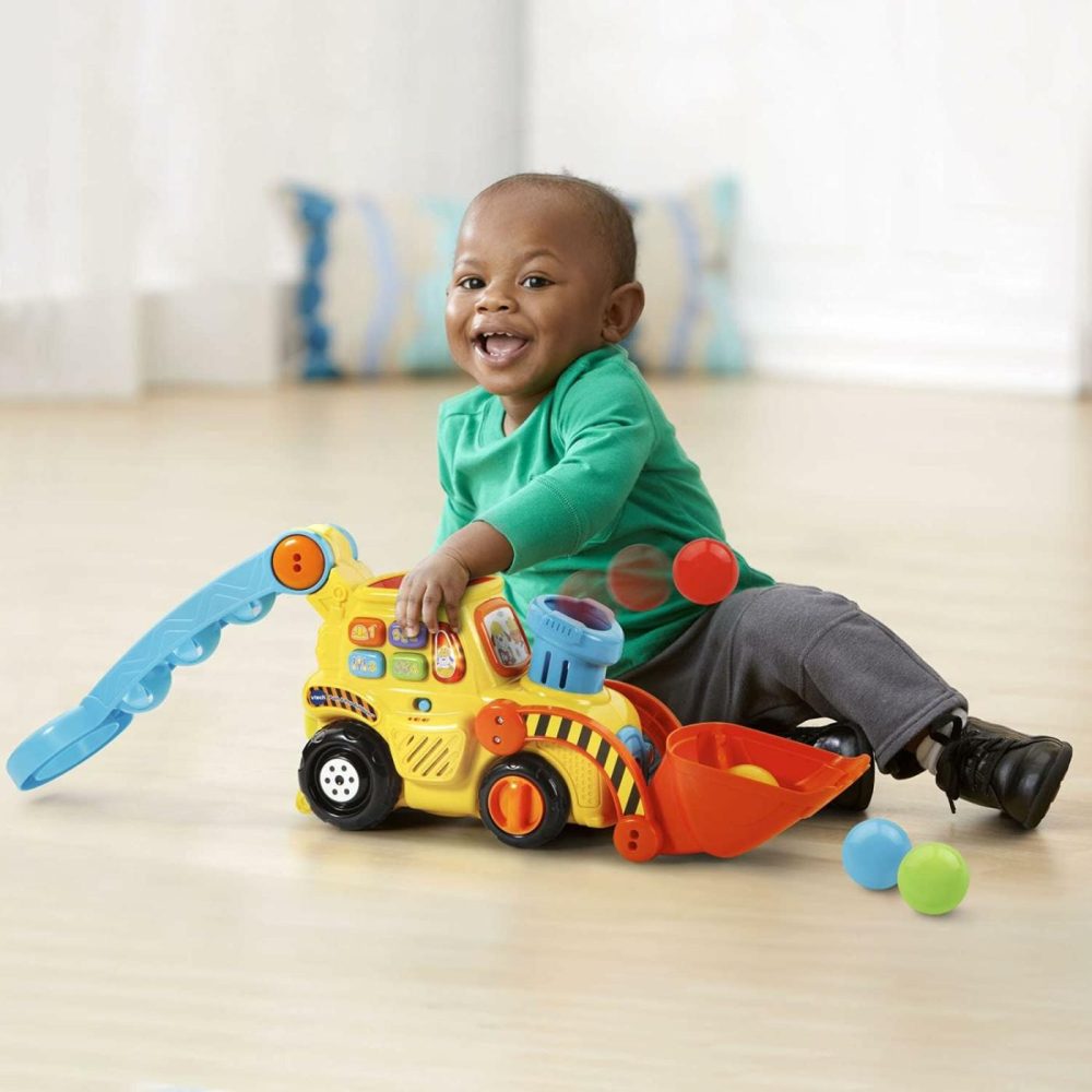 Pop-A-Balls Push & Pop Bulldozer,Yellow  |  Push & Pull Toys All Toys Push & Pull Toys