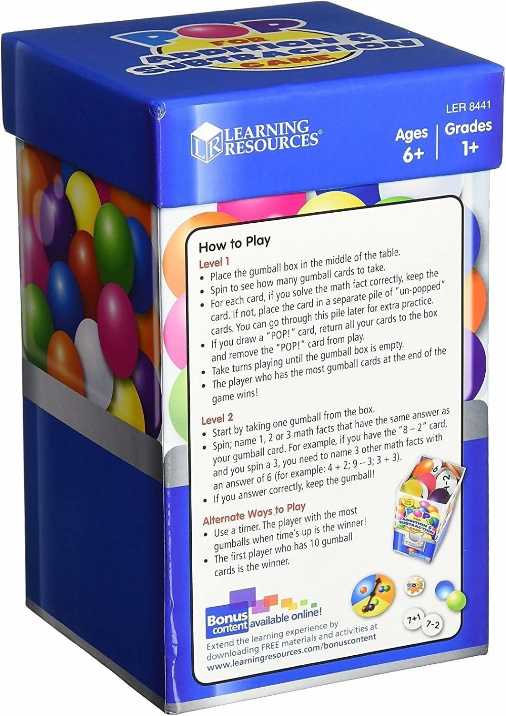 Pop For Addition And Subtraction Math Game  Easter Toys   Classroom And Homeschool Math Games  Math Activities For Kids  100 Pieces  Grades 1 And Up  Ages 6 And Up  |  Card Games All Toys Card Games