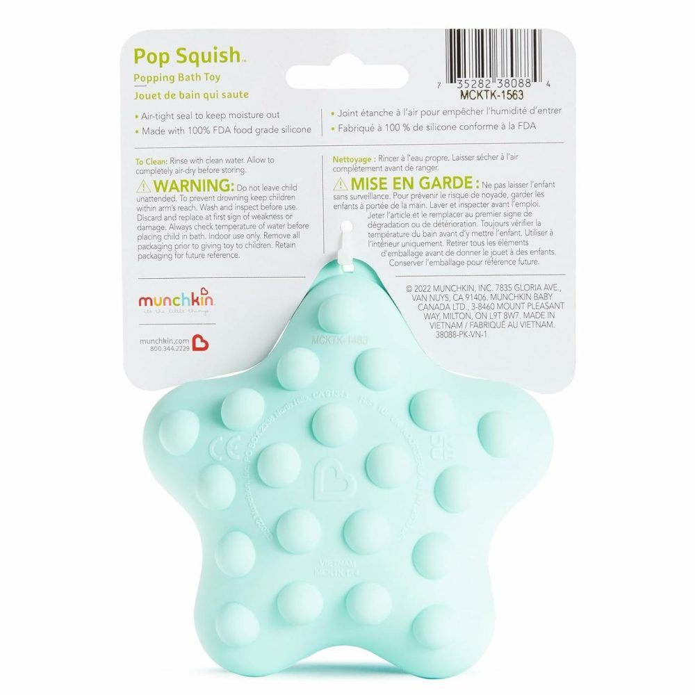 Pop Squish Mold Free Popping Baby Bath Toy  Squeezable Sensory Fidget Toy  Starfish  |  Bath Toys All Toys Bath Toys