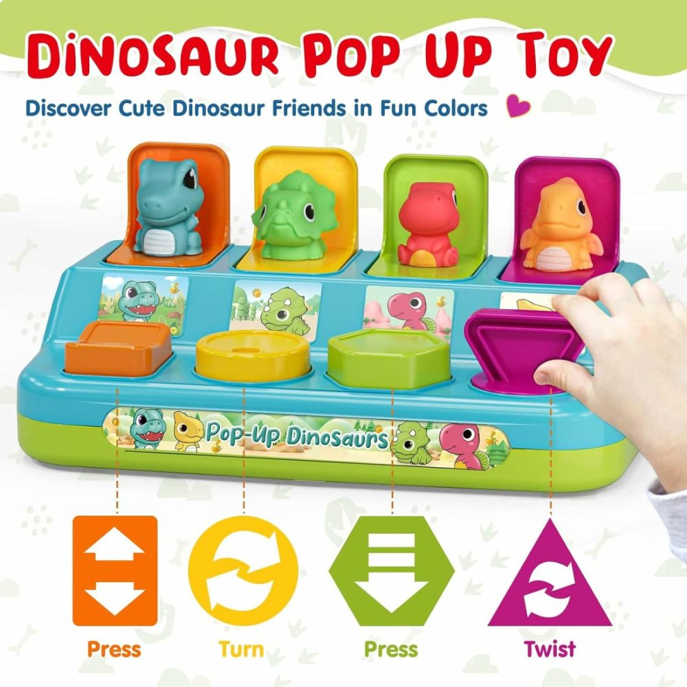 Pop Up Toys  Cause And Effect Baby Dinosaur Toys  Educational Toys For 1 Year Old Boy  Baby Girl Toys 12-18 Months  Infant Toys 6-12 Months Developmental 7 8 9 10 11 Month Old Toys  |  Early Development & Activity Toys All Toys Early Development & Activity Toys