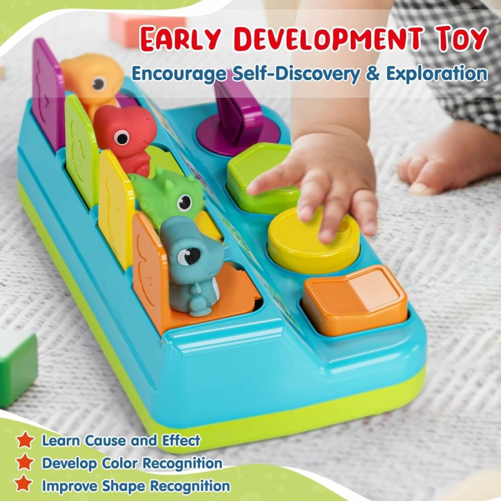 Pop Up Toys  Cause And Effect Baby Dinosaur Toys  Educational Toys For 1 Year Old Boy  Baby Girl Toys 12-18 Months  Infant Toys 6-12 Months Developmental 7 8 9 10 11 Month Old Toys  |  Early Development & Activity Toys All Toys Early Development & Activity Toys