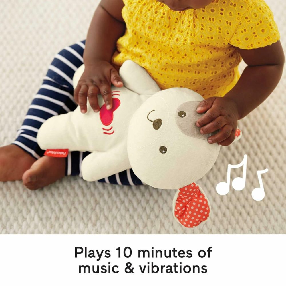 Portable Sound Machine Calming Vibrations Cuddle Soother Plush Dog Infant Toy With Music For Newborns  |  Musical Toys All Toys