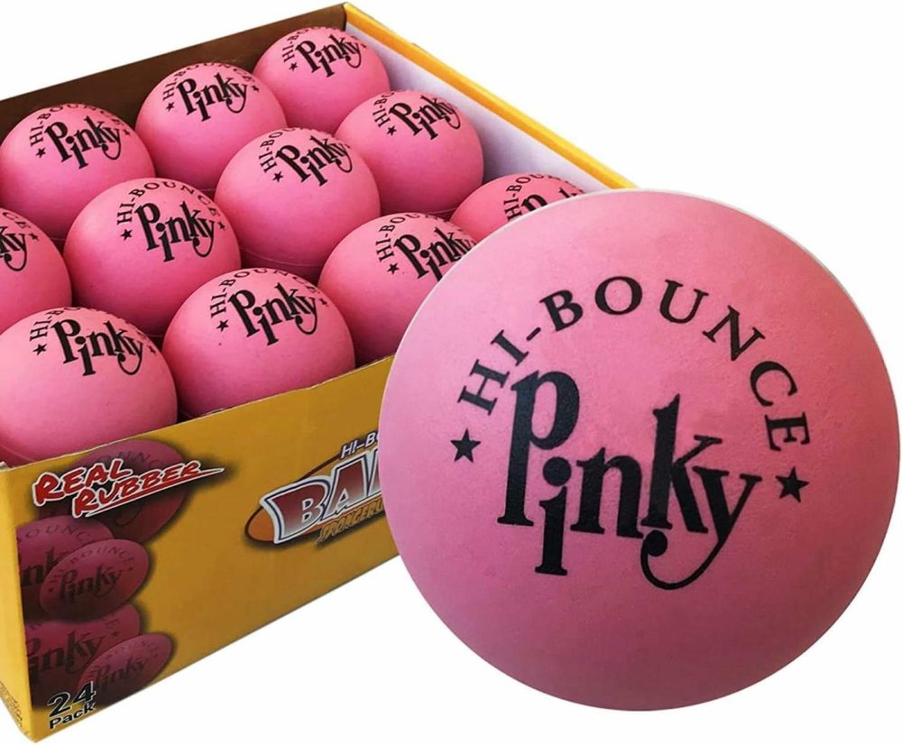 Premium Rubber Ball 24 Balls Pack Pinky Bouncy Ball Colorful Display Box And Balls Combo Party Supplies Real Solid Rubber High Bounce Pink Ball Wall Ball For Kids  |  Toy Balls All Toys Pink