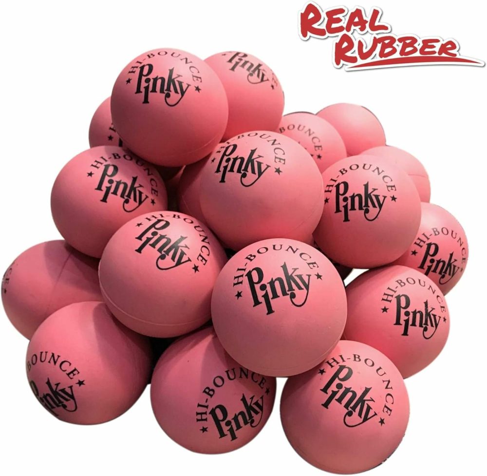 Premium Rubber Ball 24 Balls Pack Pinky Bouncy Ball Colorful Display Box And Balls Combo Party Supplies Real Solid Rubber High Bounce Pink Ball Wall Ball For Kids  |  Toy Balls All Toys Pink