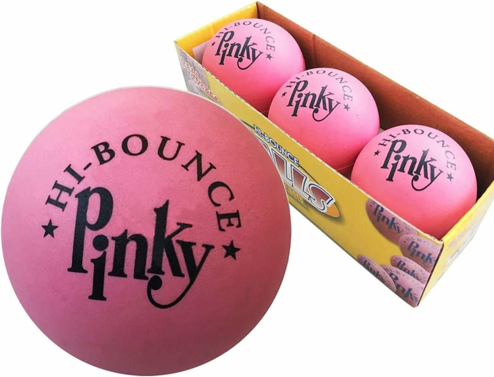 Premium Rubber Ball 3 Balls Pack Pinky Bouncy Ball Colorful Gift Box And Balls Combo Party Gift Supplies Solid Rubber High Bounce Pink Ball Wall Ball For Kids  |  Balls All Toys Balls