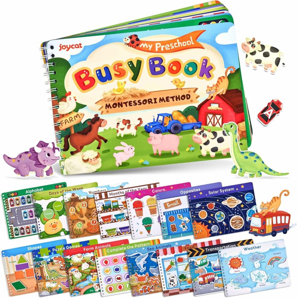 Preschool Busy Book For Toddlers 3-5  Montessori Learning Activities Books  Educational Sensory Toys  Autism Learning Material  Back To School  Birthdays Gifts For Boys Girls  |  Sorting & Stacking Toys All Toys Sorting & Stacking Toys