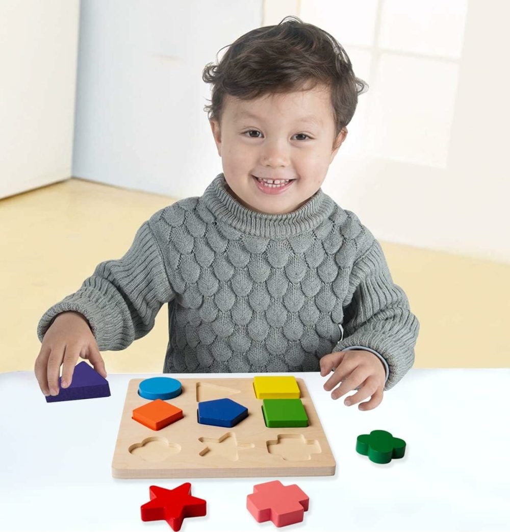 Preschool Colorful Wooden Shape Puzzle  |  Sorting & Stacking Toys All Toys Sorting & Stacking Toys