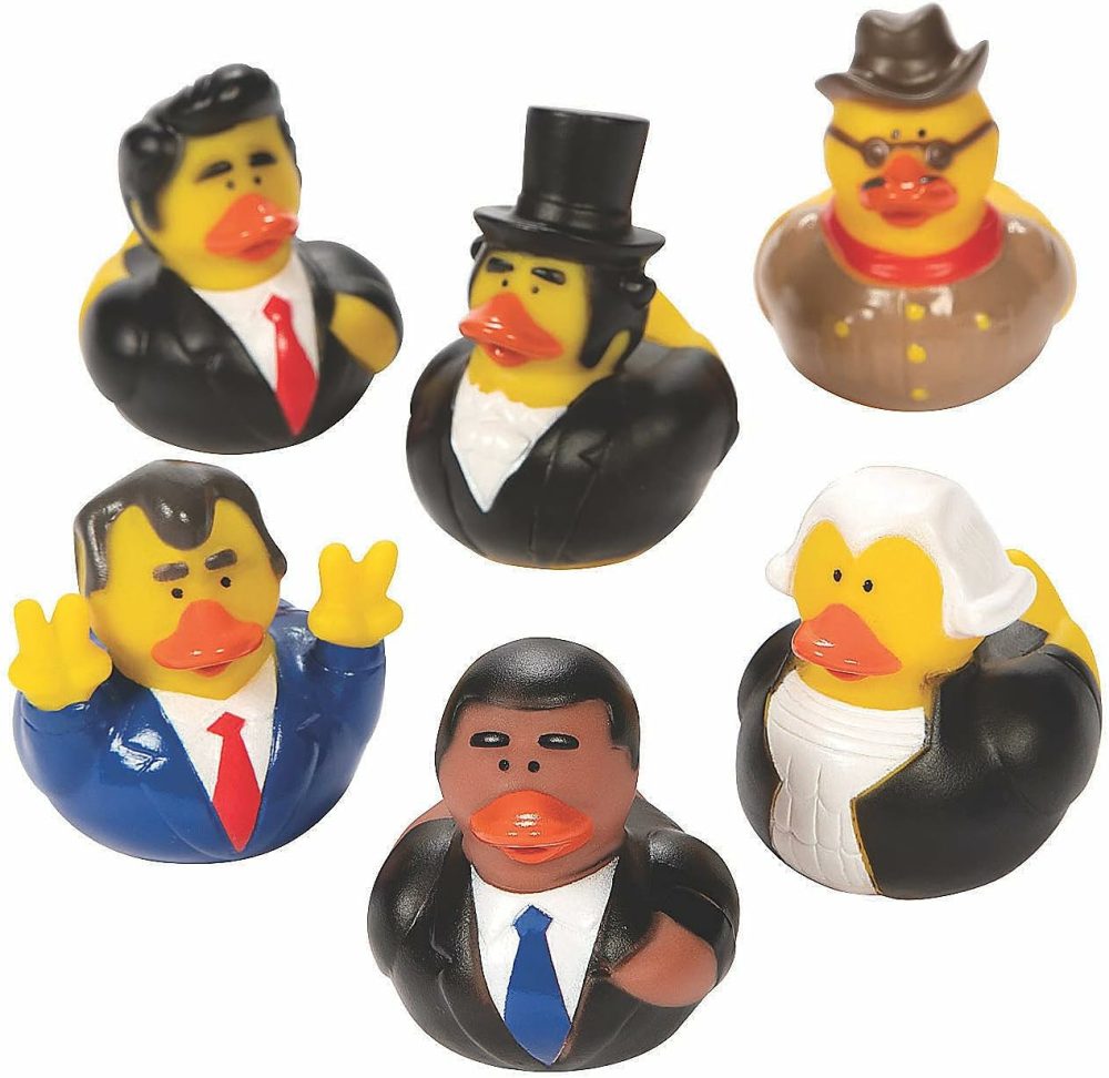 President Rubber Ducks – 12 Pack | For Independence Day  Fourth Of July Decorations  Presidents Day  Election Giveaways  Patriotic Events  And Presidential History Learning  |  Bath Toys All Toys Bath Toys