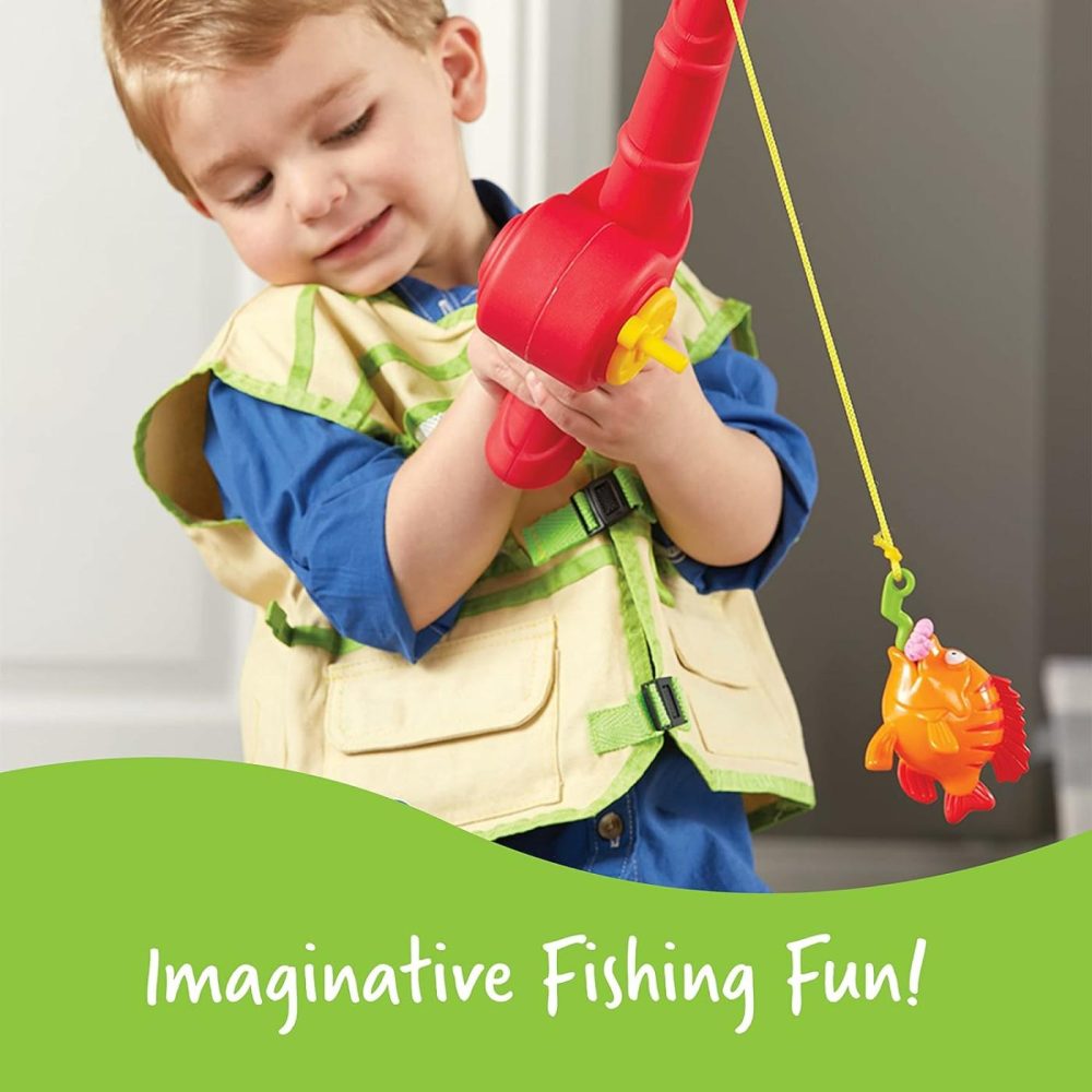 Pretend & Play Fishing Set – 11 Pieces  Ages 3+ Toddler Pretend Play Toys  Preschool Learning Toys  Fishing Pole For Kids  Fisherman Costume  |  Sorting & Stacking Toys All Toys Sorting & Stacking Toys