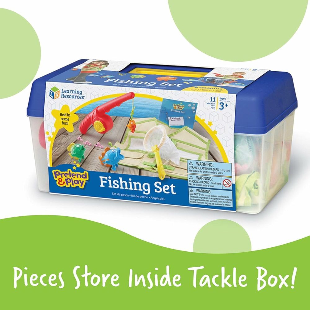 Pretend & Play Fishing Set – 11 Pieces  Ages 3+ Toddler Pretend Play Toys  Preschool Learning Toys  Fishing Pole For Kids  Fisherman Costume  |  Sorting & Stacking Toys All Toys Sorting & Stacking Toys