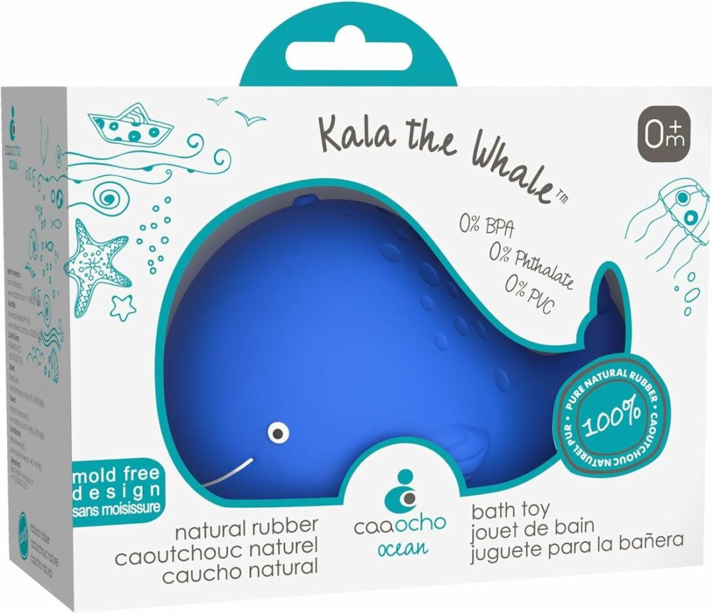 Pure Natural Rubber Bath Toy – Kala The Whale Baby Toy – Hole Free Bath Toys  Bpa Free Bath Toys For Infants  Without Holes Sealed Natural Rubber Baby Toy  |  Bath Toys All Toys Bath Toys