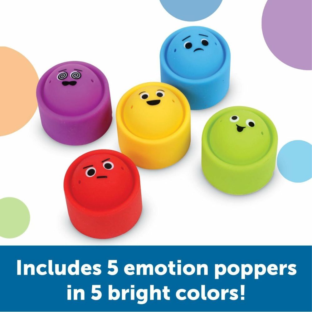 Rainbow Emotion Fidget Poppers  5 Pieces  Ages 3+  Sensory Toys  Social-Emotional Learning,Sensory Toys For Toddlers,Sel Skills,Fine Motor Skills  |  Sorting & Stacking Toys All Toys Sorting & Stacking Toys